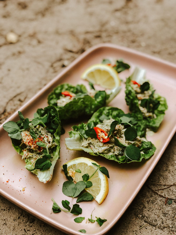 Crab + Coriander Salad Cups