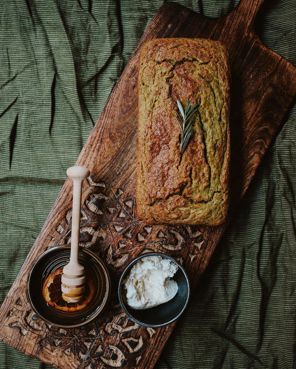 Rosemary + Garlic Mung Bread